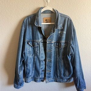 Vintage 90's Denim Jacket - "Southern Comfort" Jean Jacket Rock n Roots XL